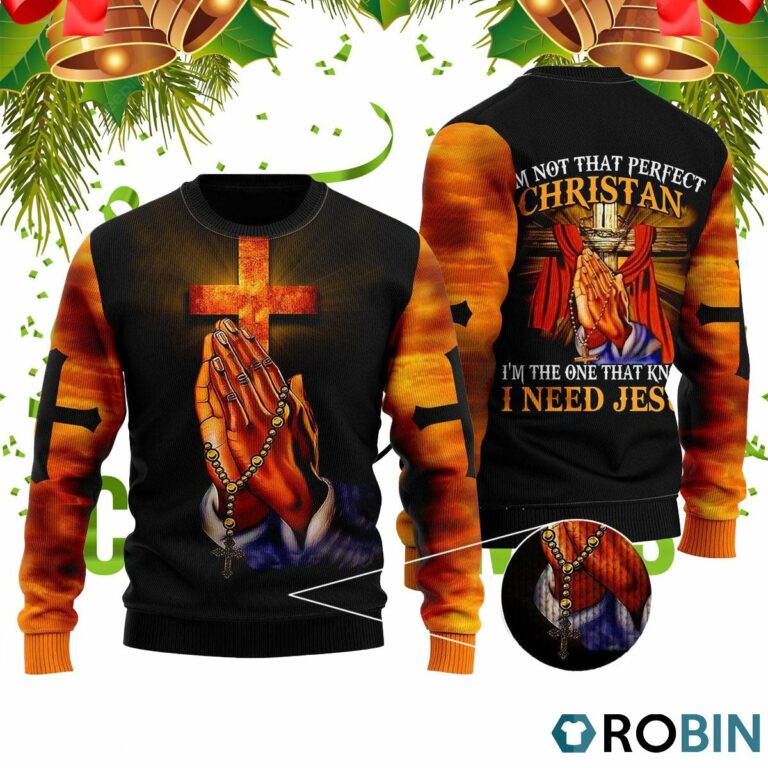 I’m Not That Perfect Christian Ugly Christmas Sweater RB4042