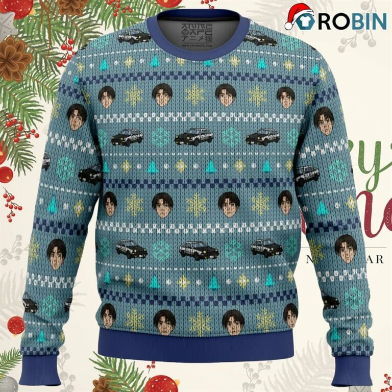 Initial D Takumi Fujiwara Ugly Christmas Sweatshirt, Sweater