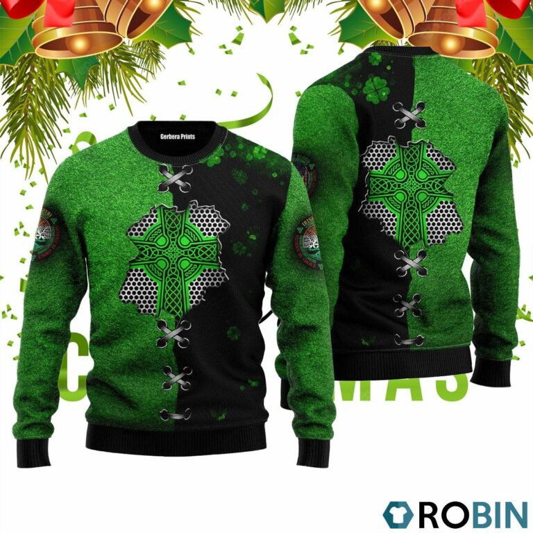 Irish St.Patrick Celtic Knot 3D Print Ugly Christmas Sweater RB2247