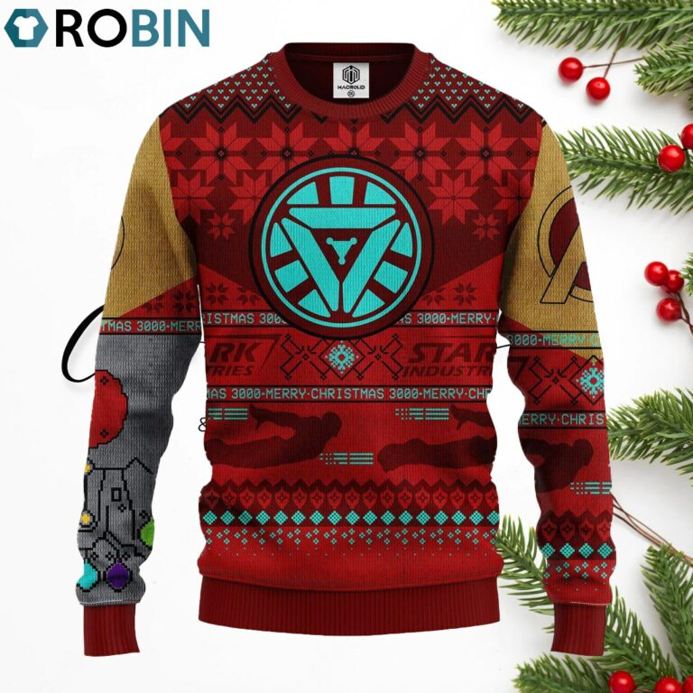 Iron Man Ugly Christmas Sweater