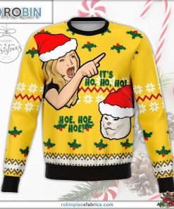 its hoe hoe hoe funny ugly christmas sweater 97 aNJhT