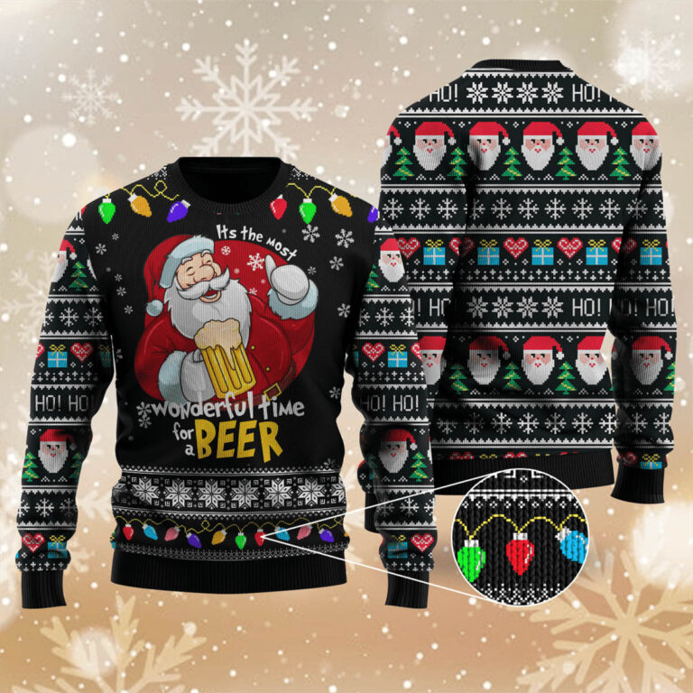 Its The Most Wonderful Time For A Beer Christmas Ugly Sweatshirt, Sweater