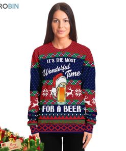 It’s The Most Wonderful Time For A Beer Ugly Christmas Sweatshirt, Sweater