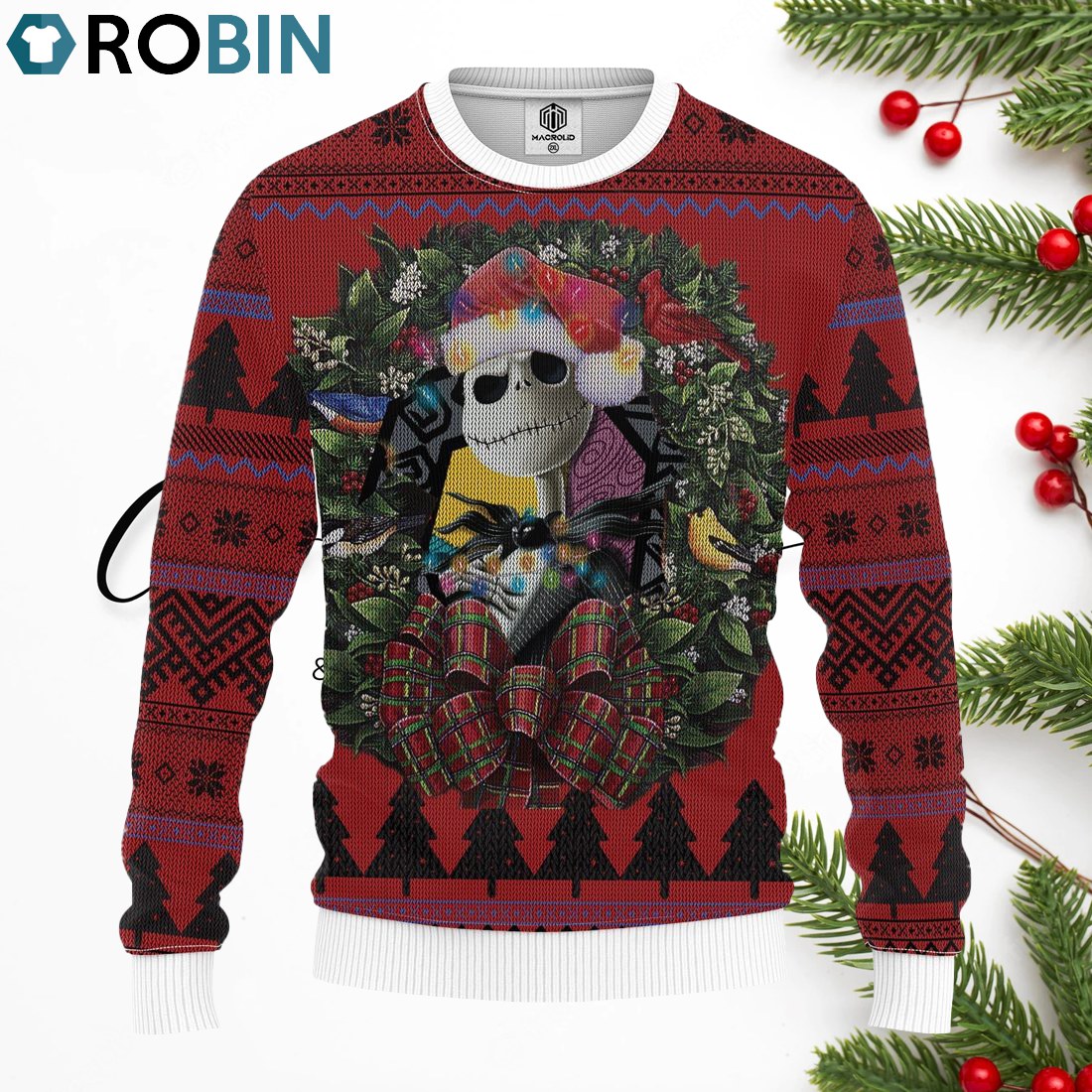 Jack Skellington Nightmare Before Christmas Merry Christmas Ugly Christmas Sweater