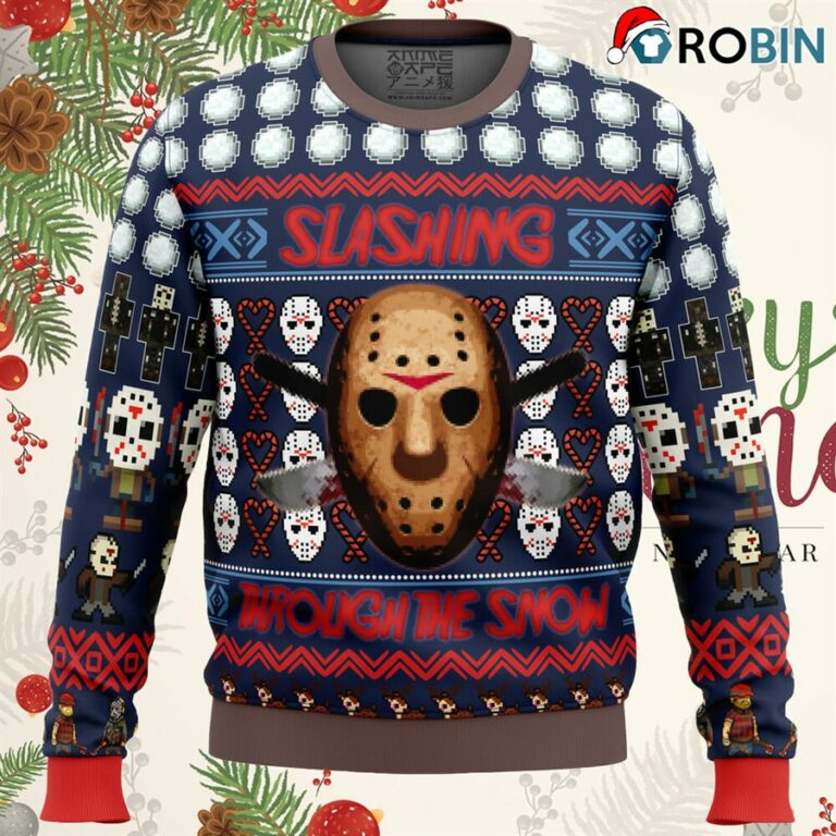 Jason Vorhees Friday The 13th Ugly Christmas Sweatshirt, Sweater