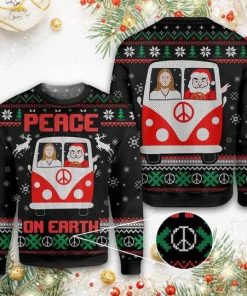Jesus & Santa Peace On Earth 3D Print Ugly Christmas Sweater RB4284