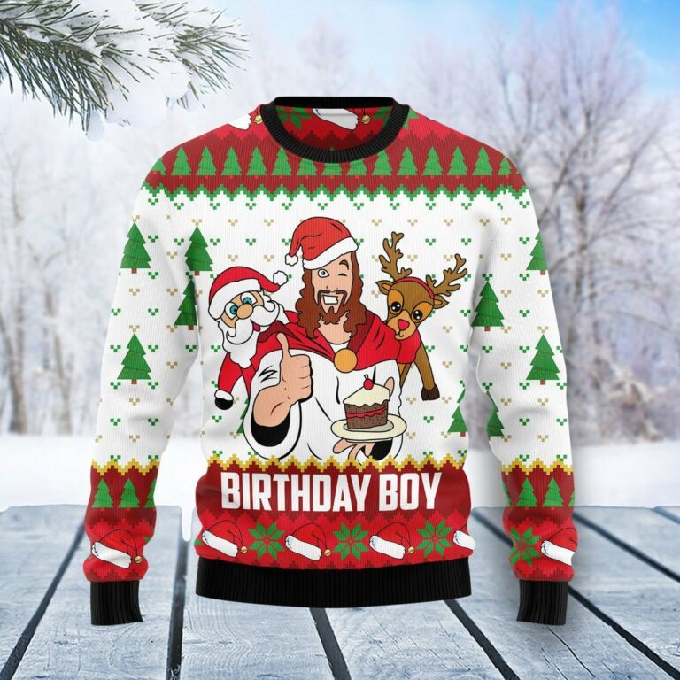 Jesus Birthday Boy Ugly Sweatshirt, Sweater