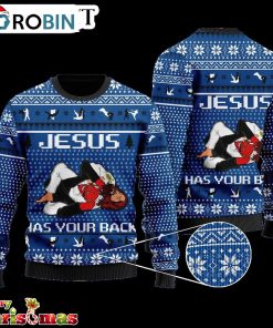 Jesus Has Your Back Jiu Jitsu Ugly Christmas Sweater – Best Xmas Gift Jesus Has Your Back Jiu Jitsu Ugly Christmas Sweater – Best Xmas Gift
