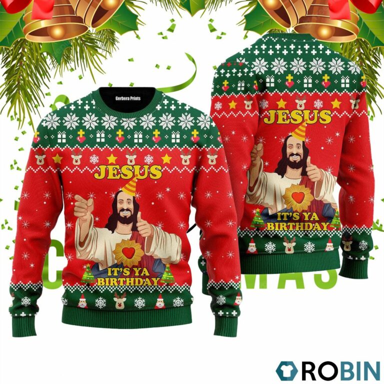 Jesus It’s Ya Birthday Ugly Christmas Sweater RB4707