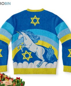 jewnicorn star of david ugly christmas sweatshirt sweater 2 lhxn6i