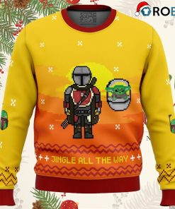 jingle all the way mandalorian ugly christmas sweater 1 HsYJX