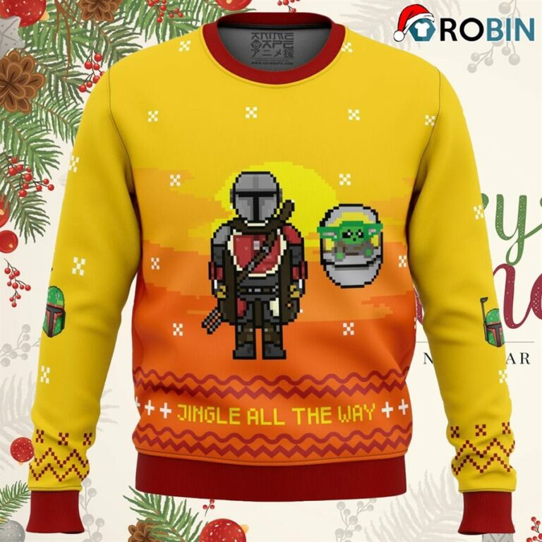 Jingle All The Way Mandalorian Ugly Christmas Sweatshirt, Sweater