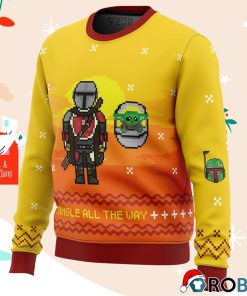 Jingle All The Way Mandalorian Ugly Christmas Sweatshirt, Sweater
