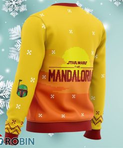 jingle all the way mandalorian ugly christmas sweater 4 OETXO