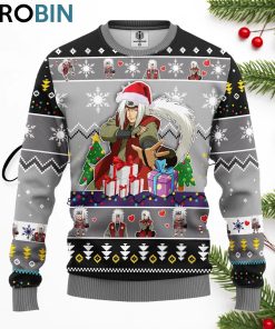 jiraiya naruto anime ugly christmas sweater gray 1 nrsbpm
