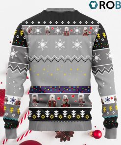 Jiraiya Naruto Anime Ugly Christmas Sweater Gray