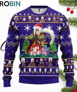 Jiraiya Naruto Blue Ugly Christmas Sweater