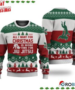Jiu Jitsu All I Want For Christmas Ugly Sweatshirt, Sweater