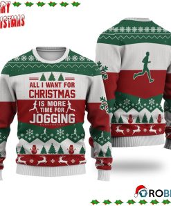 Jogging All I Want For Christmas Ugly Sweatshirt, Sweater