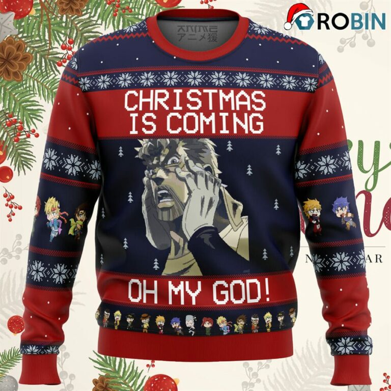 Jojo’s Bizarre Adventure Joseph Joestar Oh My God Ugly Christmas Sweatshirt, Sweater