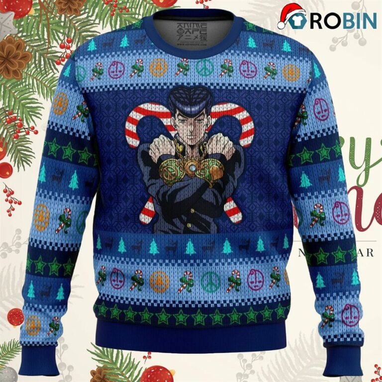 Josuke Higashikata Jojo’s Bizarre Adventure Ugly Christmas Sweater