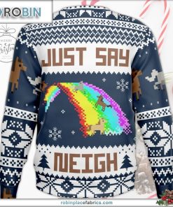 just say neigh christmas sweater 244 H3fHN