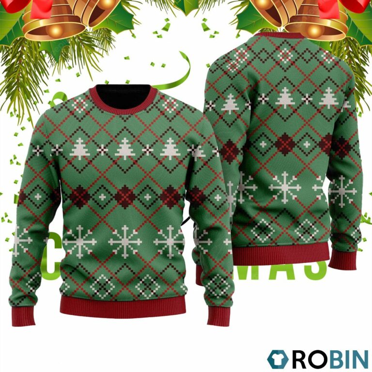Just Wait Until Christmas Time Pattern Ugly Christmas Sweater RB2444