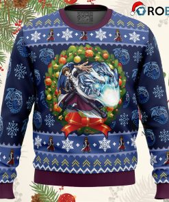 kaiba blue eyes white dragon christmas yugioh ugly christmas sweater 1 u5RPs