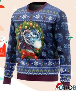 kaiba blue eyes white dragon christmas yugioh ugly christmas sweater 2 fjzOA