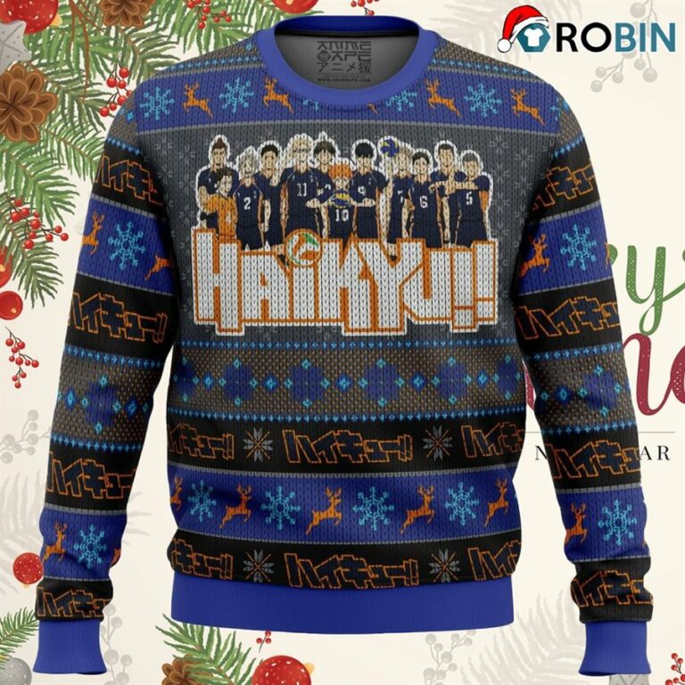 Karasuno High Haikyuu Ugly Christmas Sweatshirt, Sweater