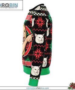 Karen Yelling At Grumpy Cat Meme Dank Ugly Christmas Sweater