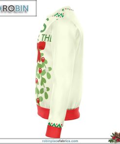 Kiss It Under The Mistletoe Funny Ugly Christmas Sweater