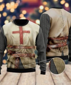 Knights Templar Armor Christmas Ugly Sweatshirt, Sweater