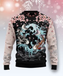 Koi Blossom Christmas Ugly Sweatshirt, Sweater