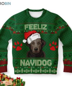 labrador feliz navidog ugly christmas sweatshirt sweater 1 mciusj