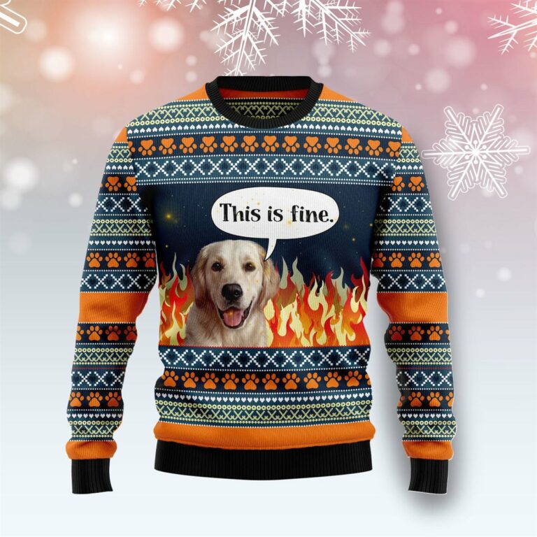 Labrador Retriever Fire Ugly Sweatshirt, Sweater