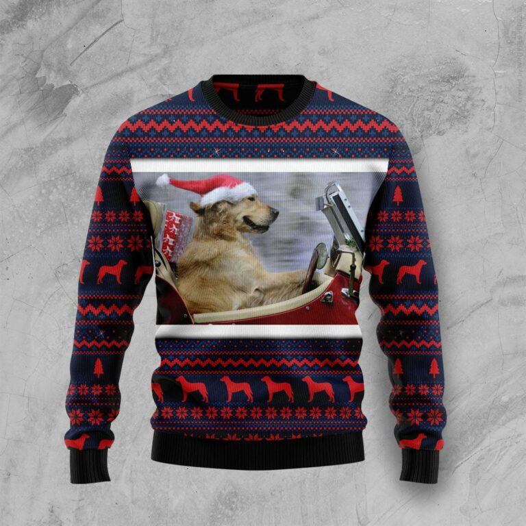 Labrador Retriever Ride Christmas Ugly Sweatshirt, Sweater