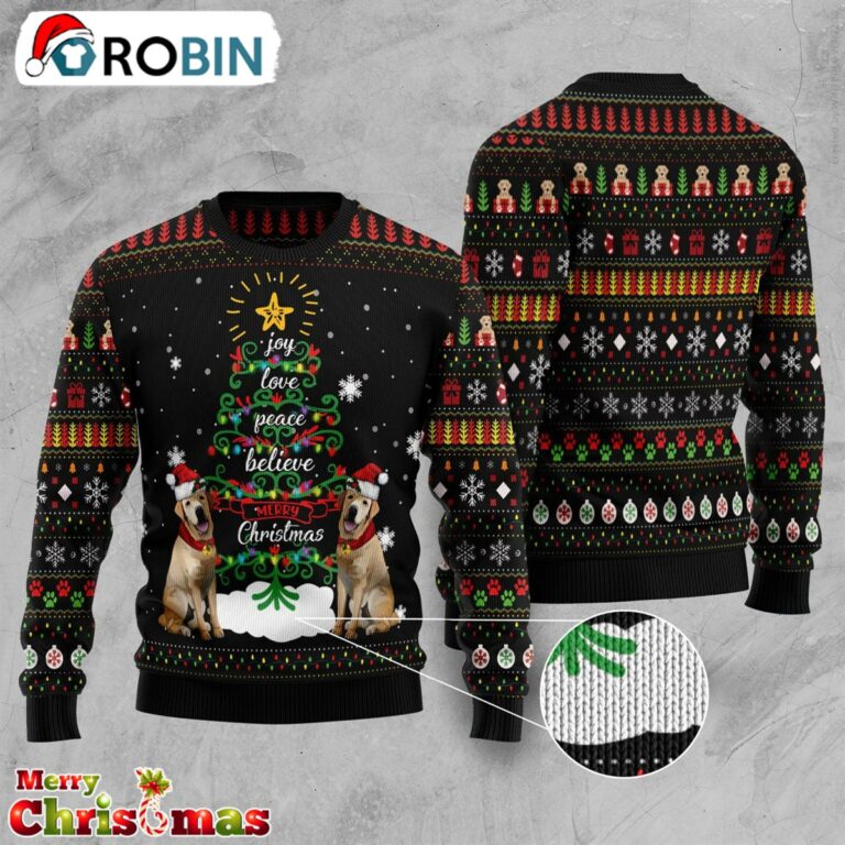 Labrador Retriever Ugly Christmas Sweater – Christmas Unisex Crewneck Sweater