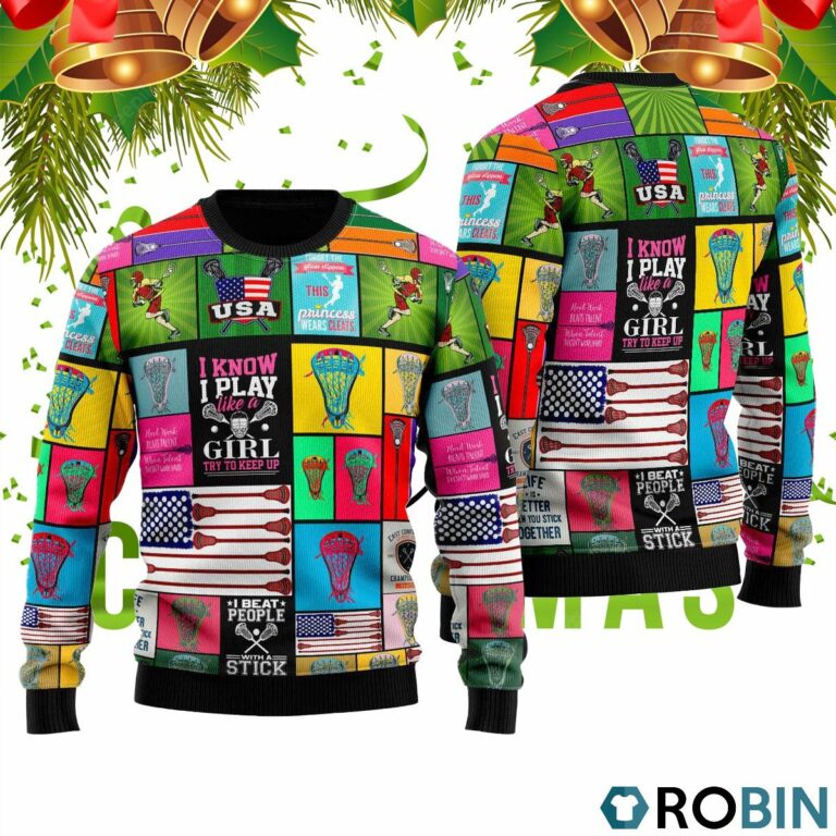 Lacross Love Life 3D Print Ugly Christmas Sweater RB2072