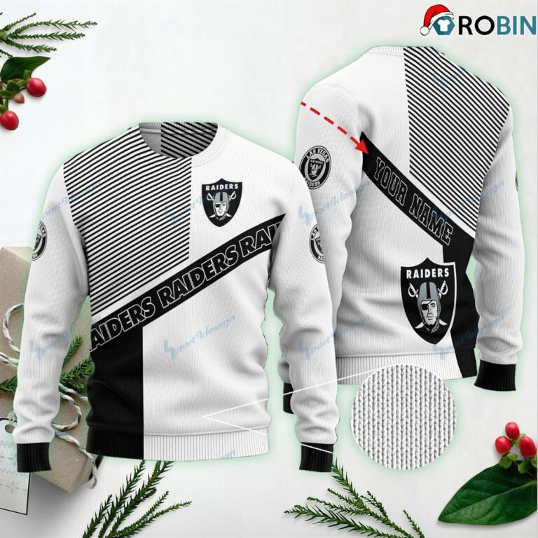 Las Vegas Raiders Personalized Ugly Christmas Sweater, Sweatshirt BG16
