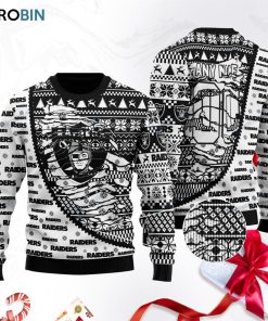 las vegas raiders ugly christmas sweater sweatshirt swt ctksrs