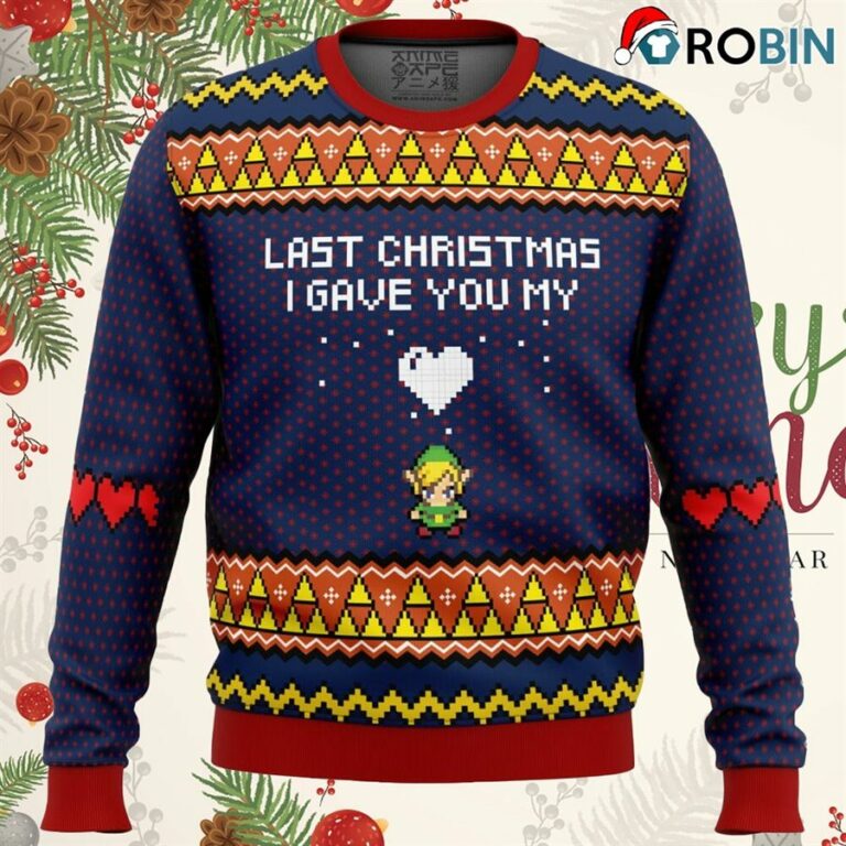 Last Christmas I Gave You My Heart Zelda Ugly Christmas Sweatshirt, Sweater