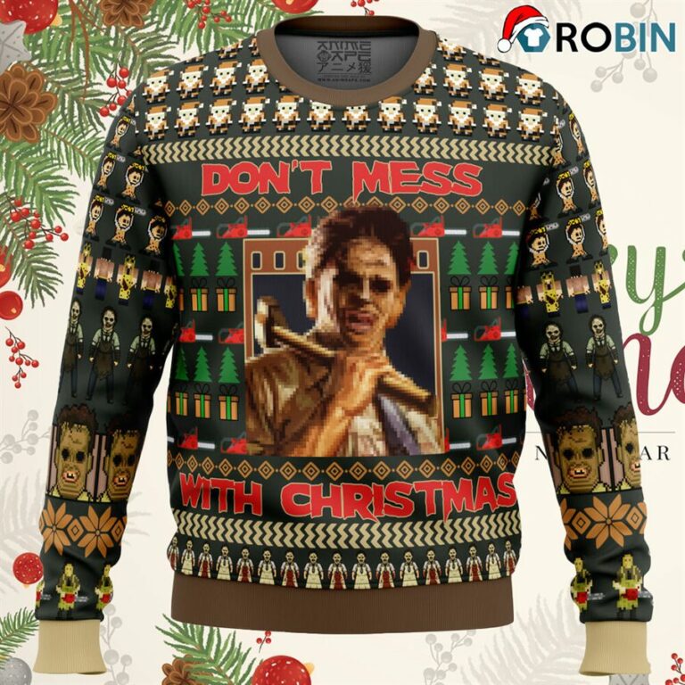 Leatherface Texas Chainsaw Massacre Ugly Christmas Sweater