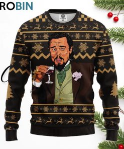 leo meme funny ugly christmas sweater 1 ifbd31