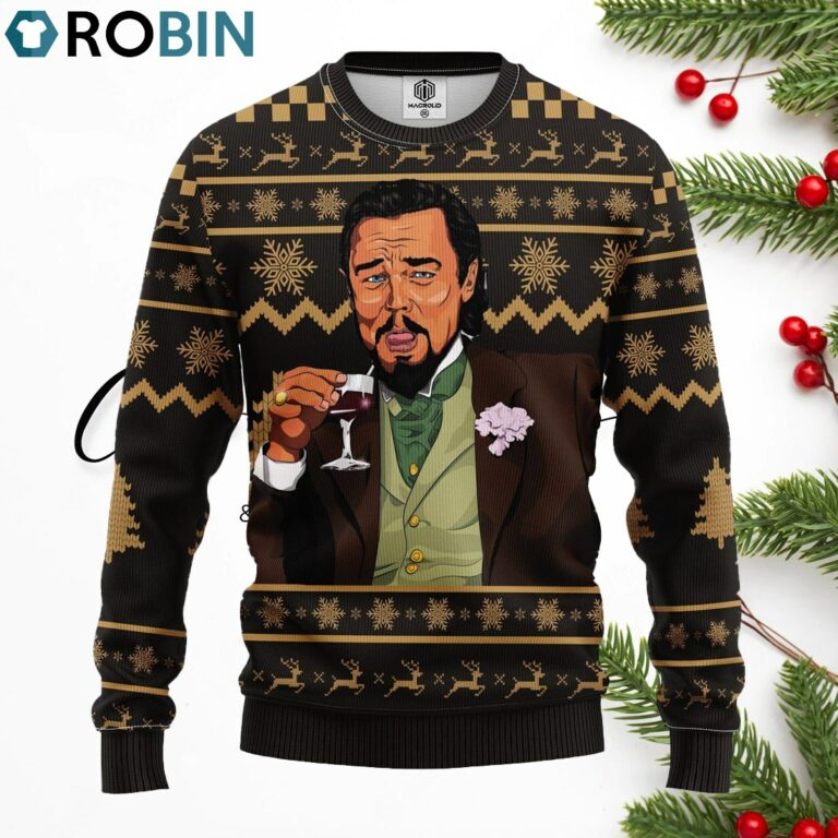 Leo Meme Funny Ugly Christmas Sweater