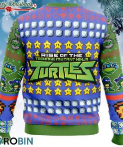 leonardo rise of the teenage mutant ninja turtles ugly christmas sweater 3 AgRs7