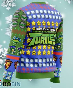 leonardo rise of the teenage mutant ninja turtles ugly christmas sweater 4 fjX9m