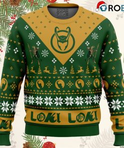 let earth receive her king loki marvel ugly christmas sweater 1 H7ueY