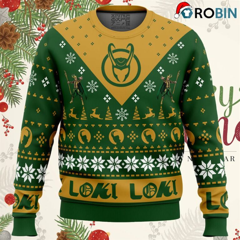 Let Earth Receive Her King Loki Marvel Ugly Christmas Sweater