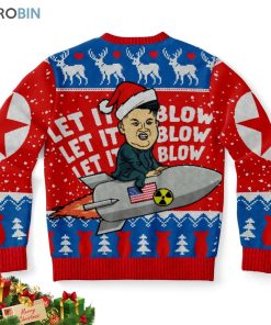 Let it Blow Kim Jong Un Nuclear Ugly Christmas Sweatshirt, Sweater Let it Blow Kim Jong Un Nuclear Ugly Christmas Sweatshirt, Sweater